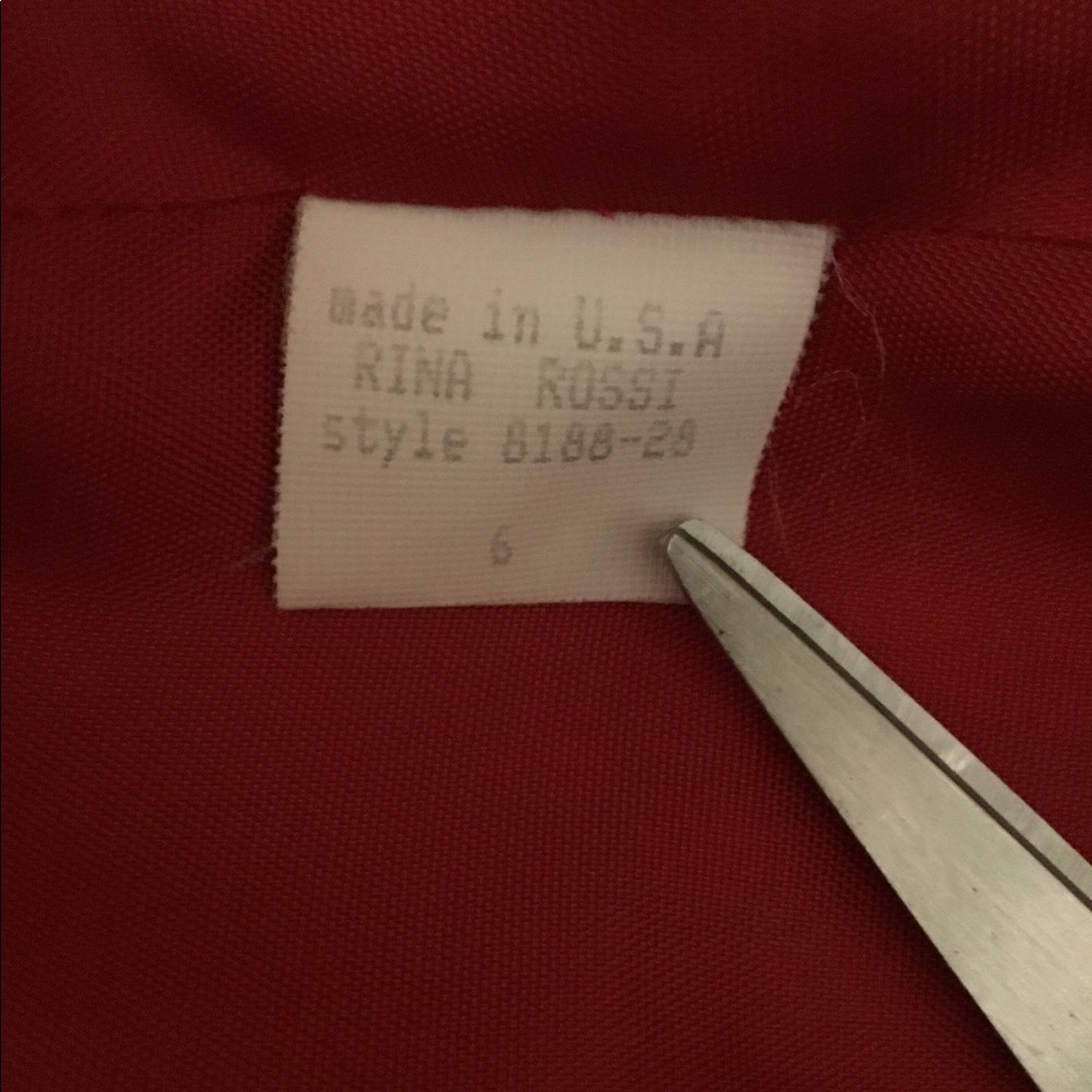 CHIC & CRAZY by RINA ROSSI Long Red Jacket Size 6 - Picture 5 of 5
